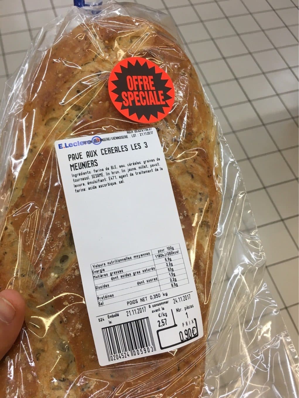 Leclerc Pavé aux céréales packshot