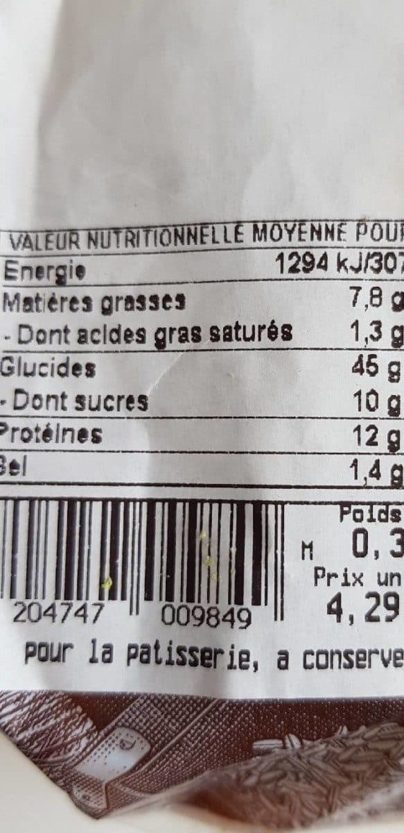 Open Food Facts Pain vitalité packshot