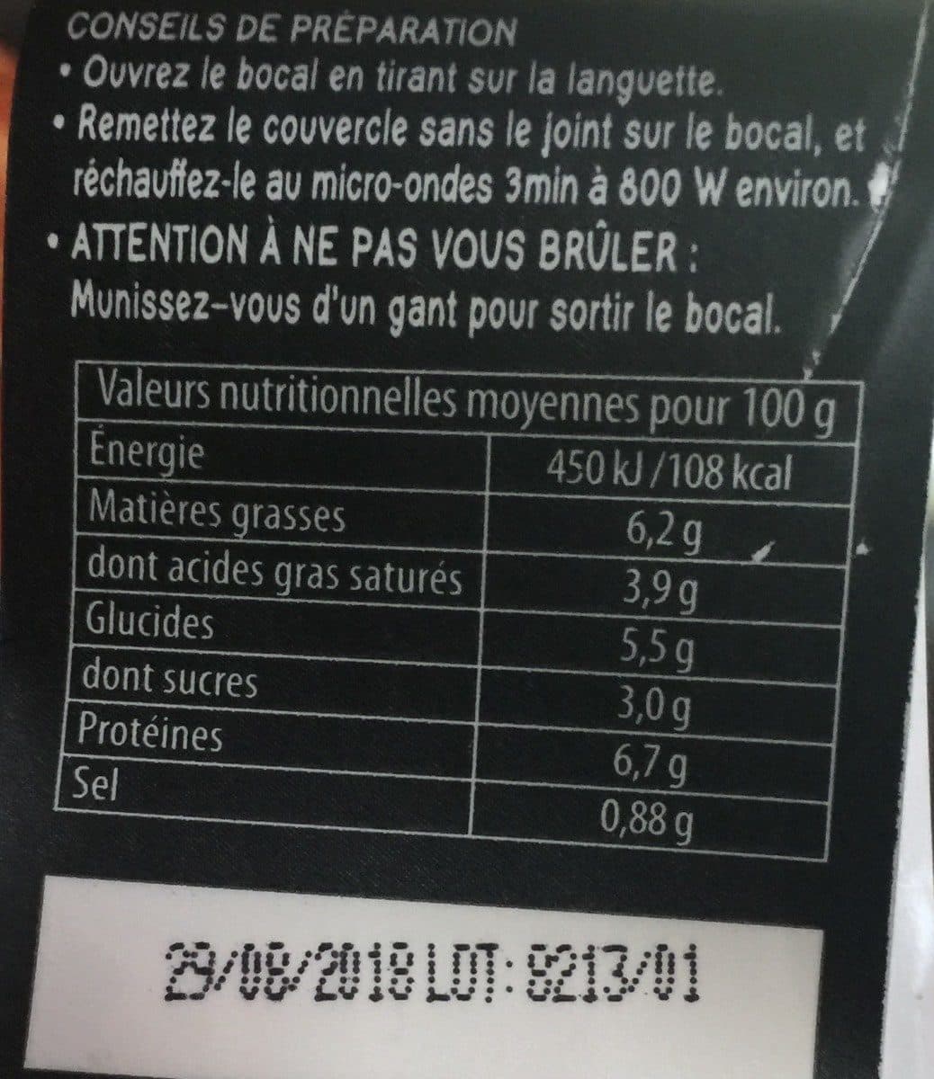Open Food Facts Curry d'émincés de poulet packshot