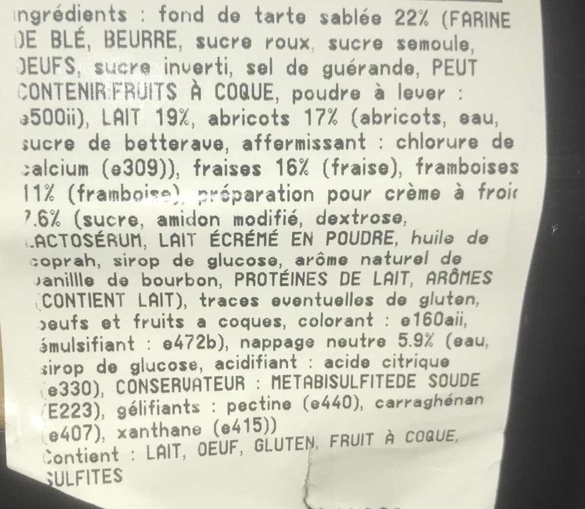 Open Food Facts Tarte multifruits packshot