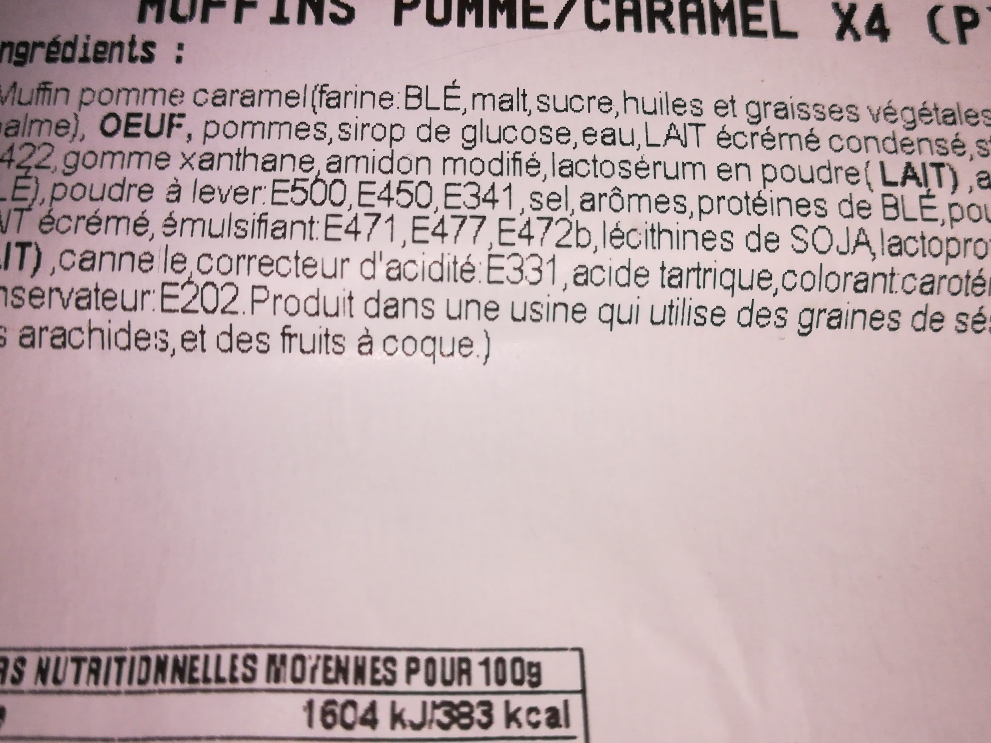 Leclerc Muffins pommes caramel packshot