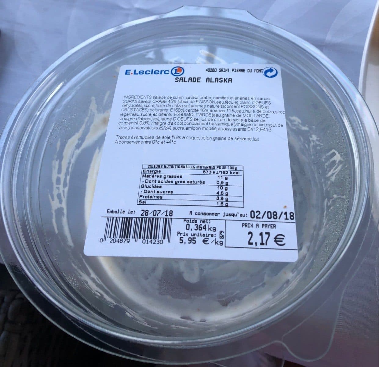 Open Food Facts Salade alaska packshot