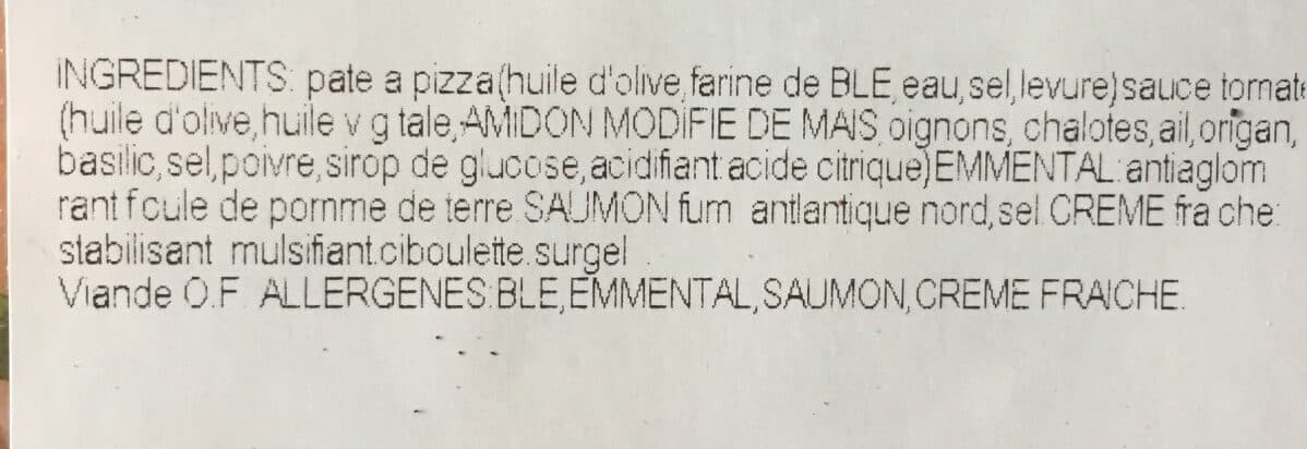 Open Food Facts Pizza saumon fumé 6P packshot