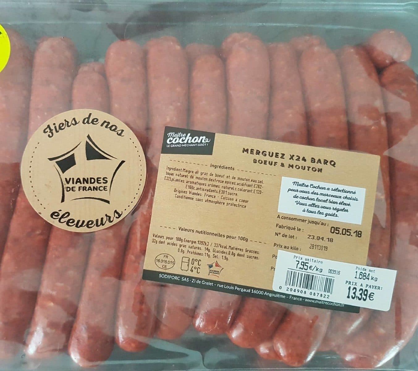 Open Food Facts Merguez packshot