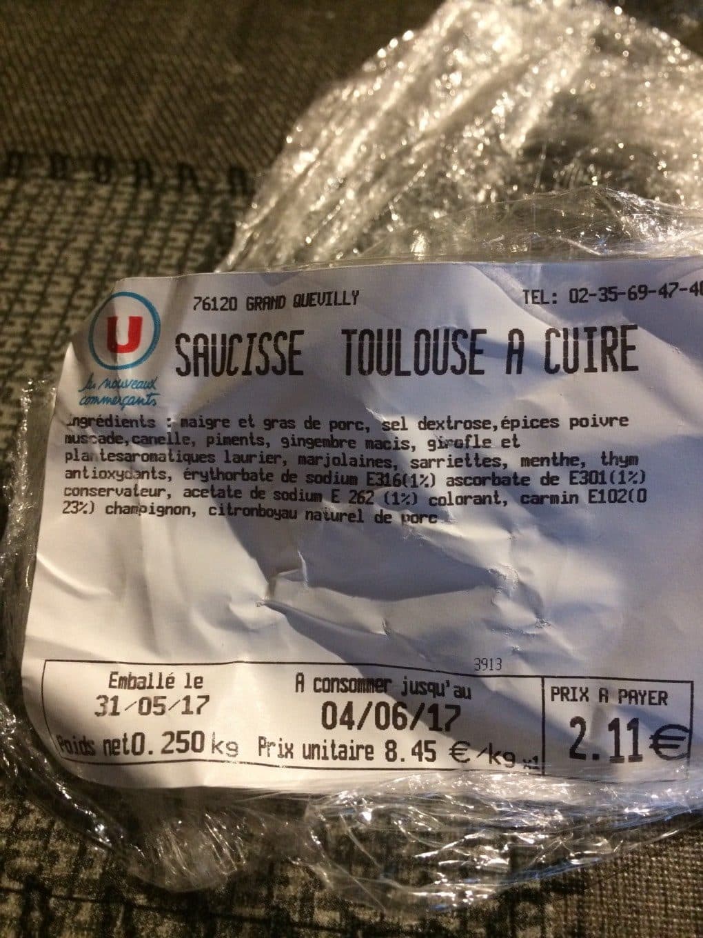 U Saucisse toulouse packshot