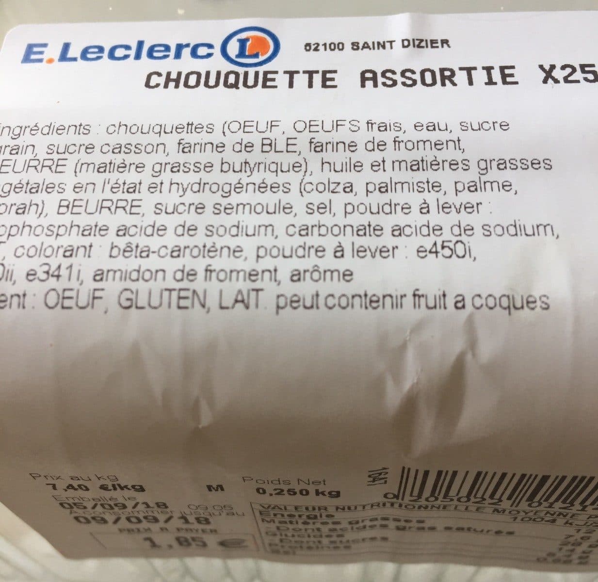 Open Food Facts Chouquette assortie packshot