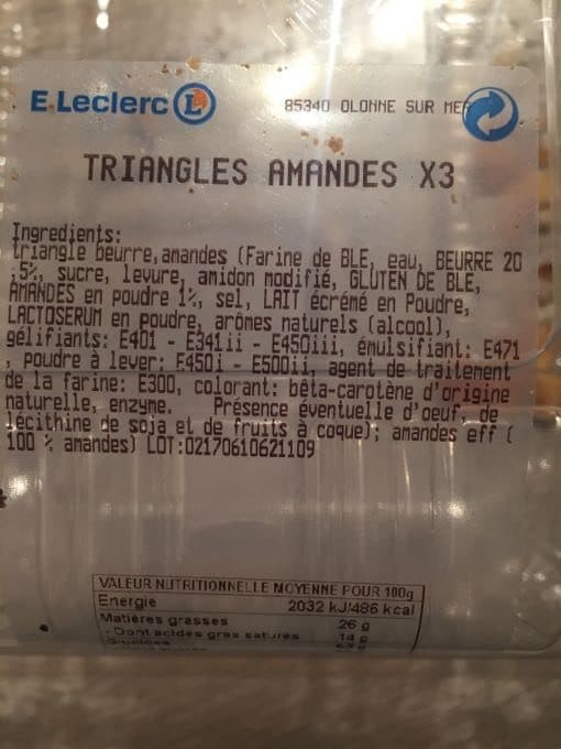 Leclerc Triangles Amandes packshot
