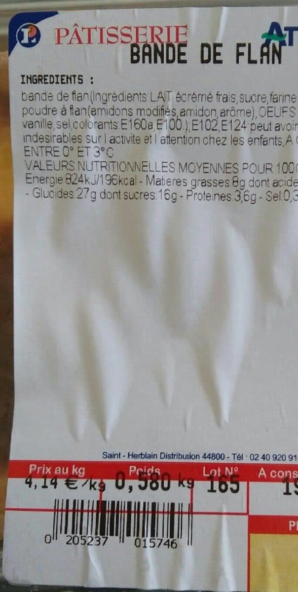 Open Food Facts Bande de flan packshot