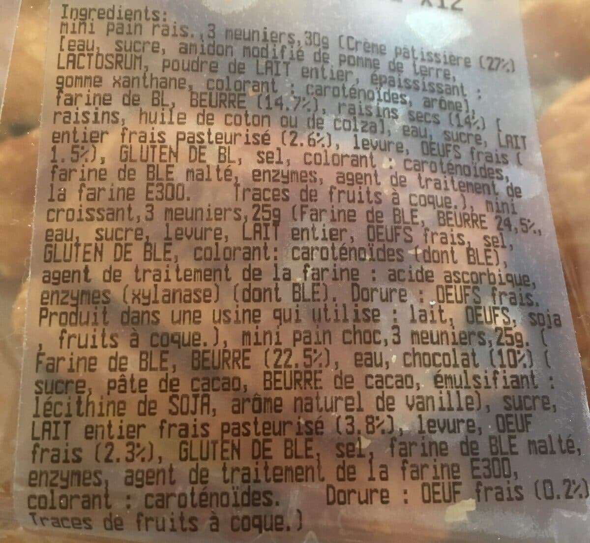 Open Food Facts Mini viennoiseries x12 packshot