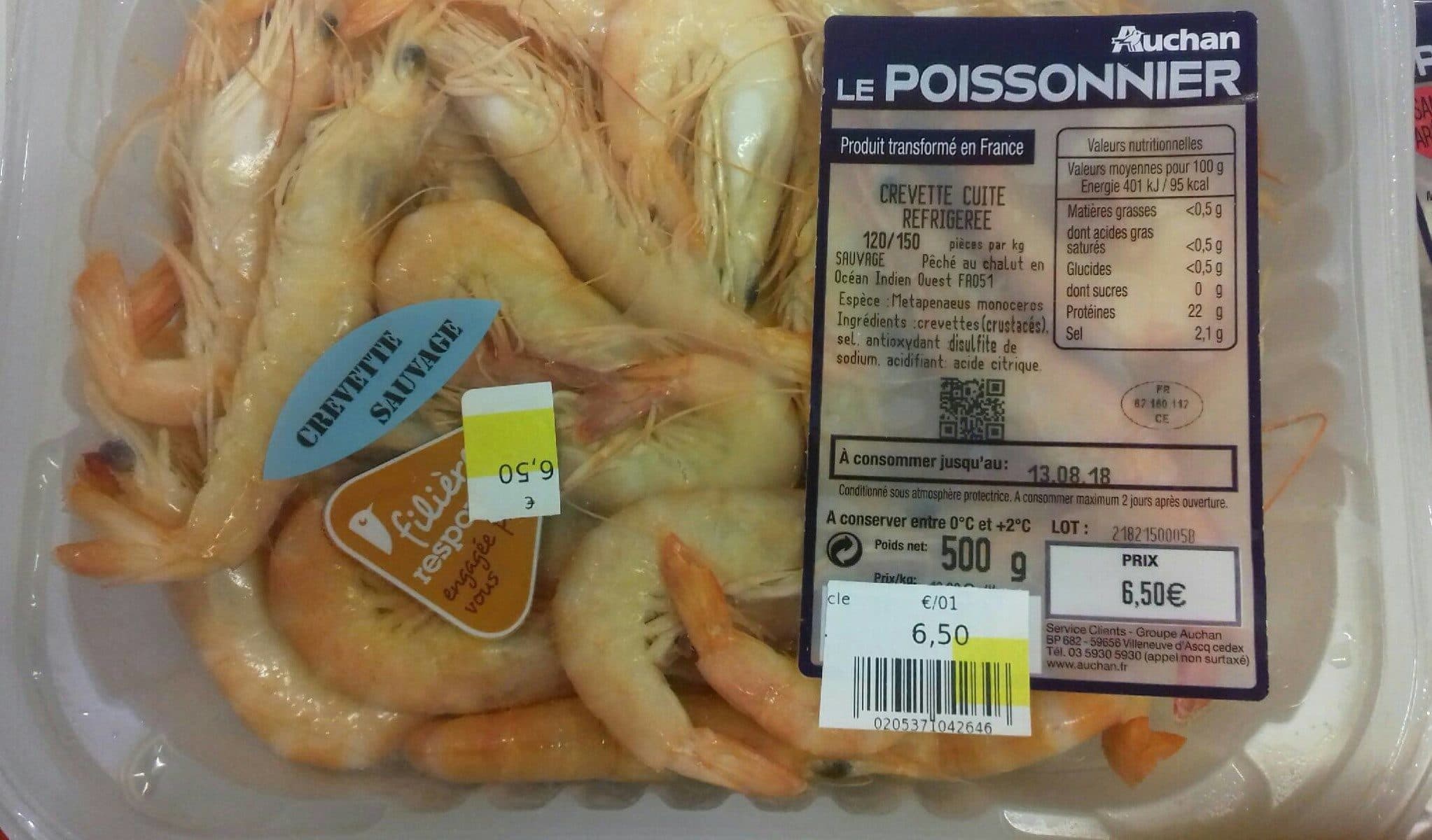 Open Food Facts Crevettes sauvages cuites packshot