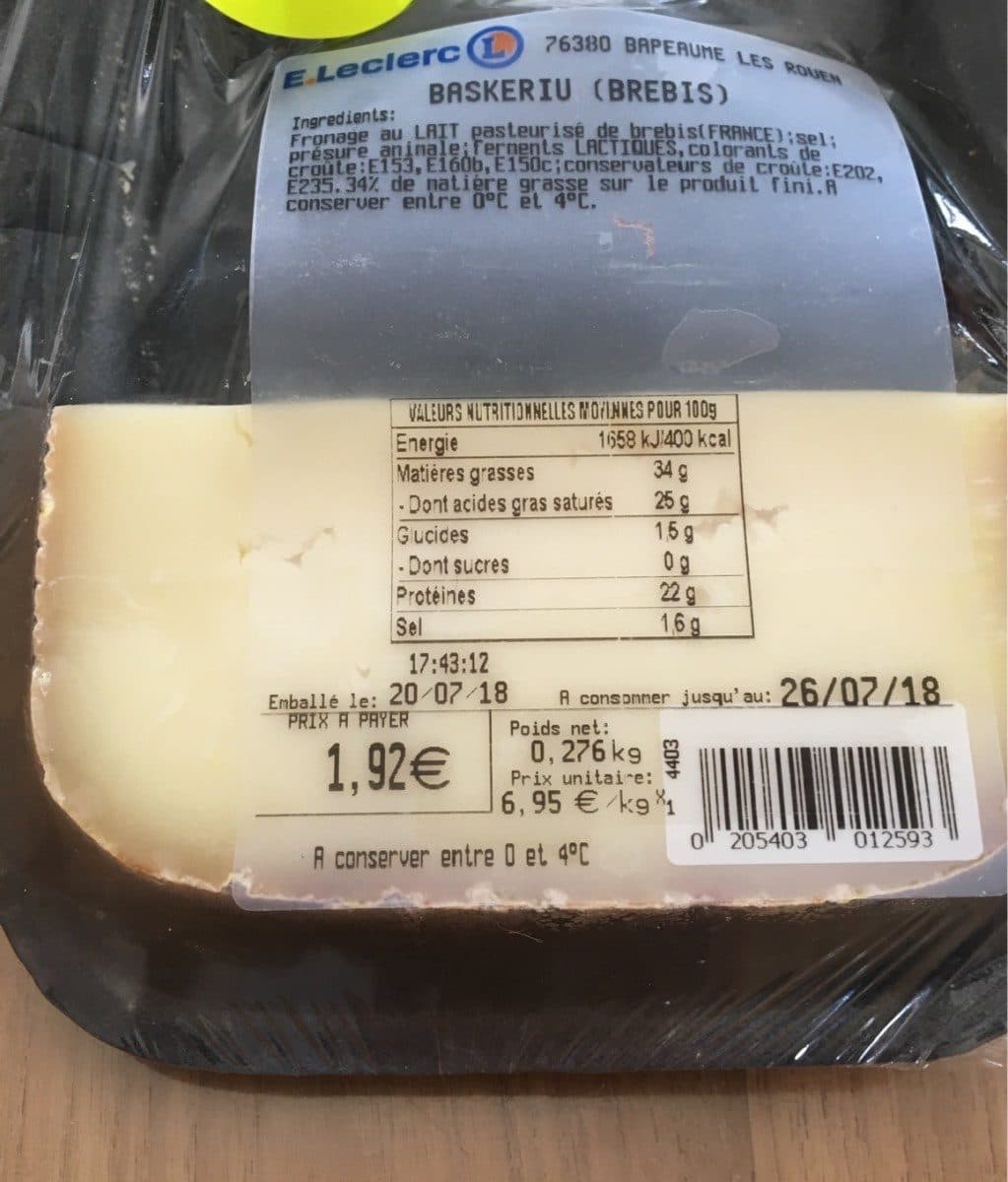 Leclerc BASKERIU packshot