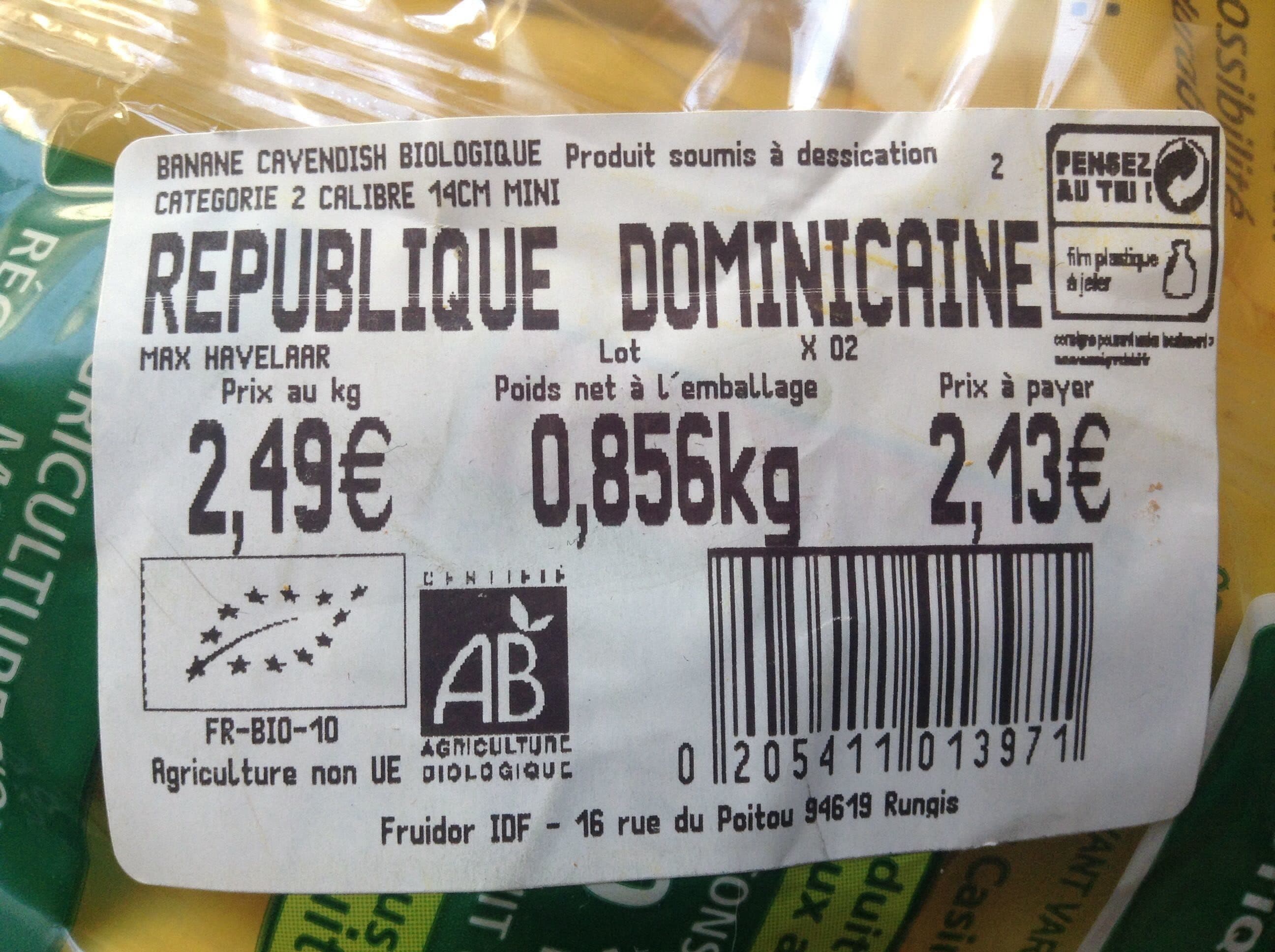 Casino bio Bananes packshot