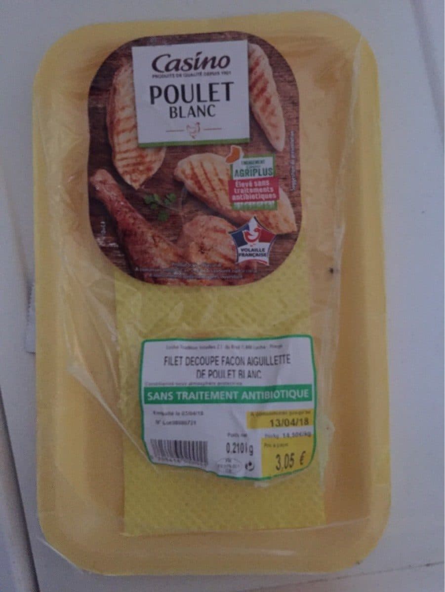 Open Food Facts Filet découpé façon aiguillettes de blanc de poulet packshot