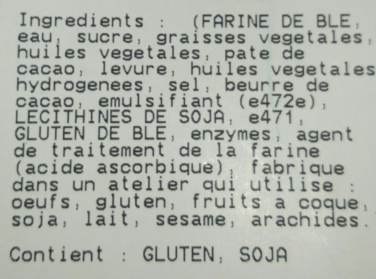 Open Food Facts 4 chocolatines margarine packshot