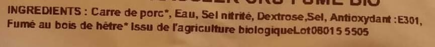 Ferme Durr Kassler cru fumé bio packshot
