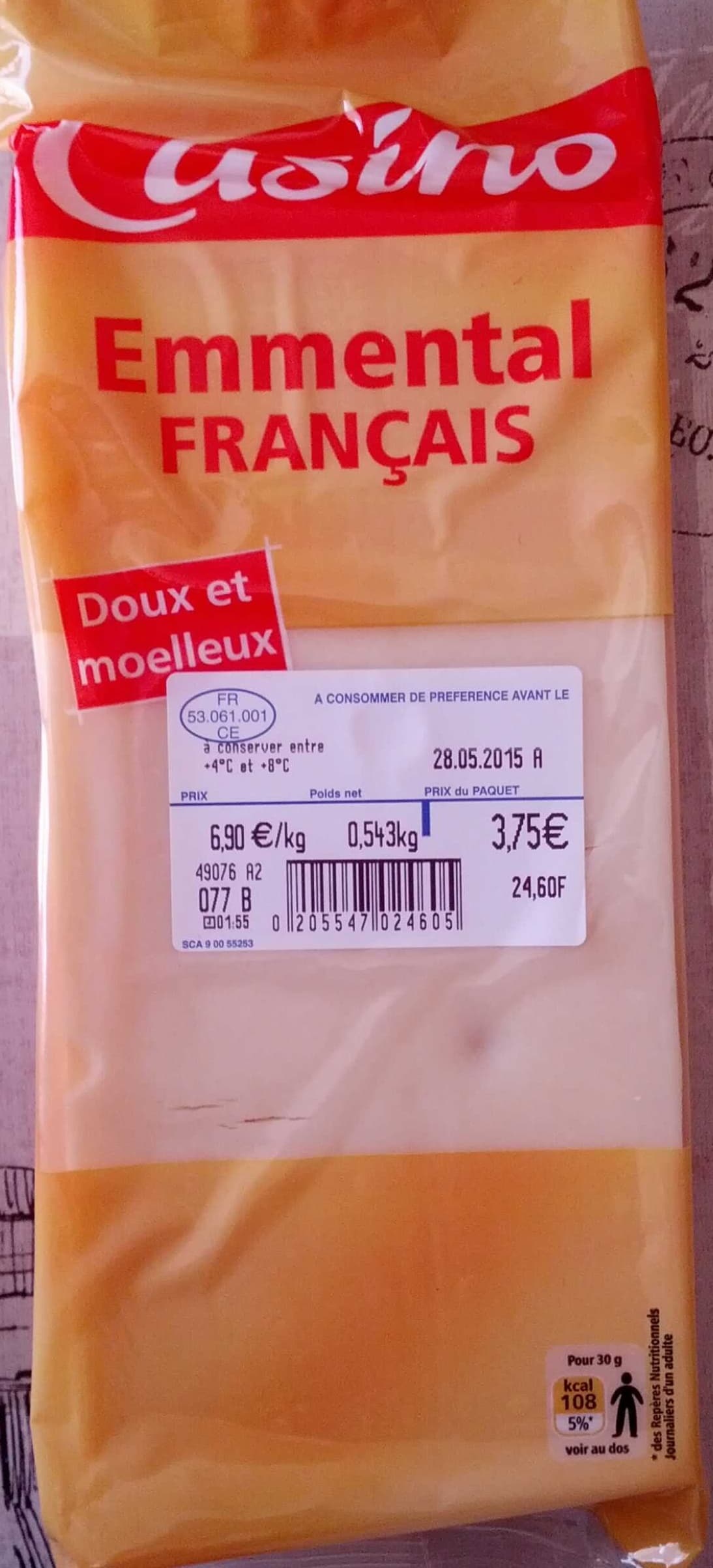 Casino Emmental français packshot