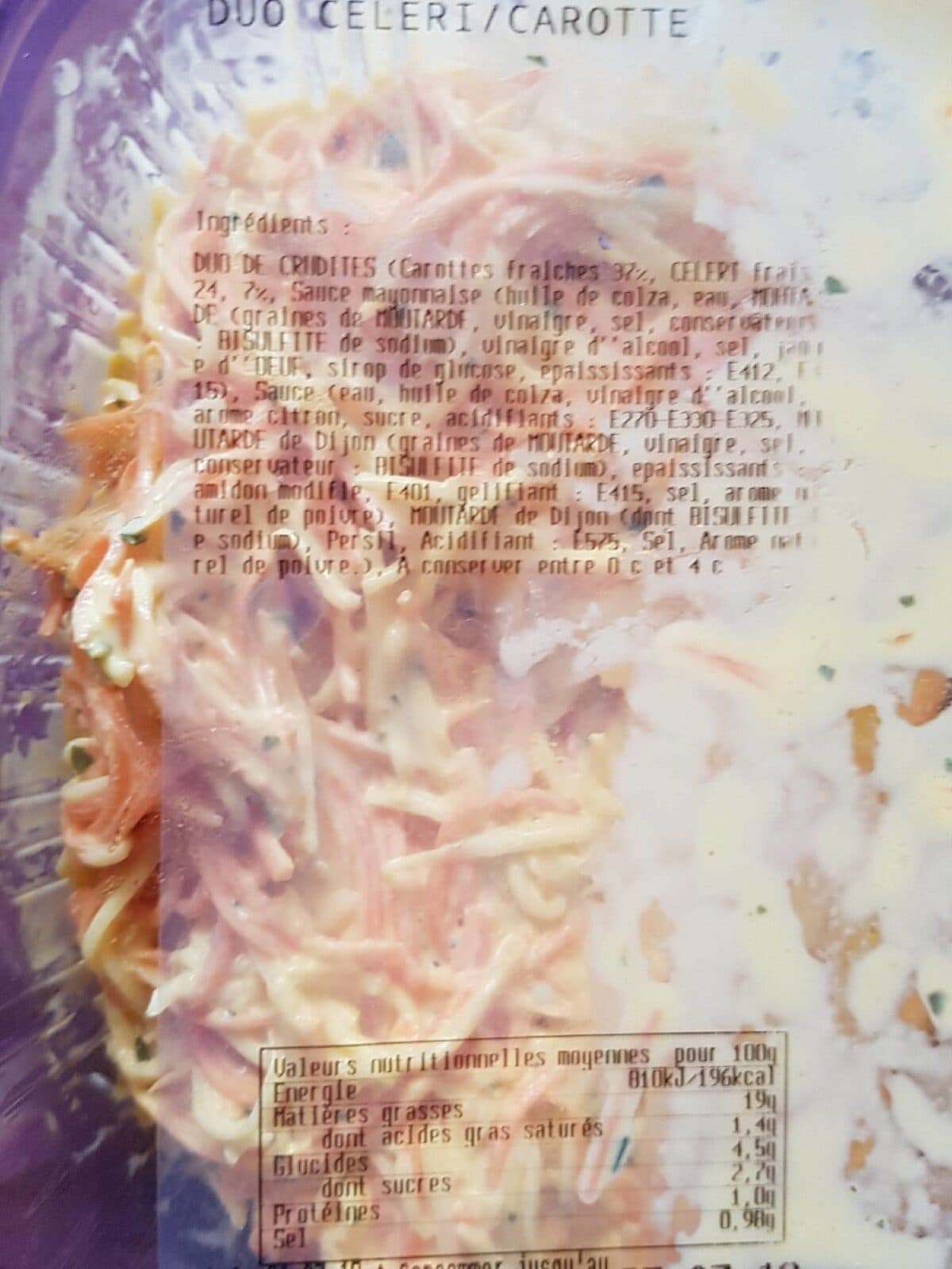 Open Food Facts Duo Céleri Carotte packshot