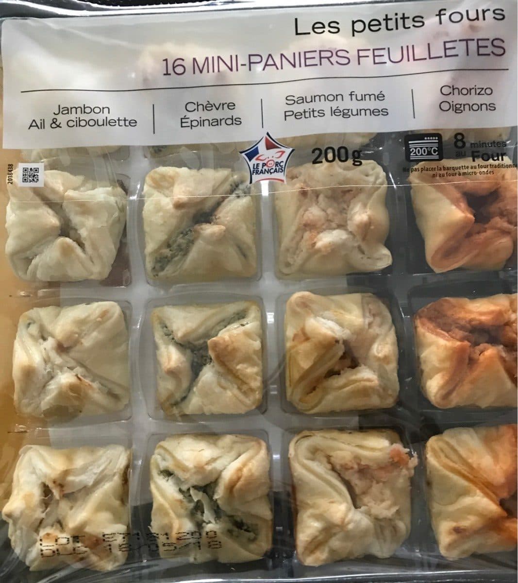 Open Food Facts 16 mini paniers feuilletés packshot