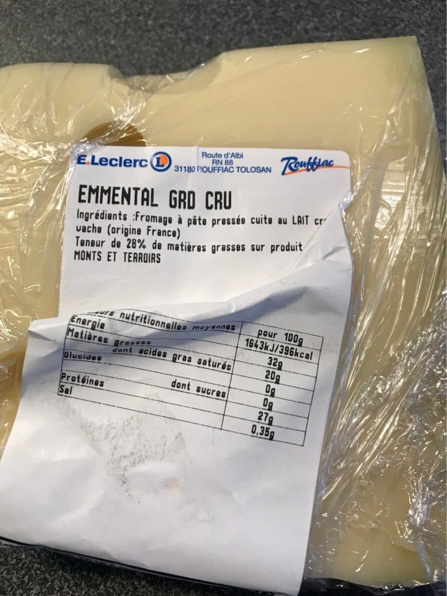 Open Food Facts Emmental grand cru packshot
