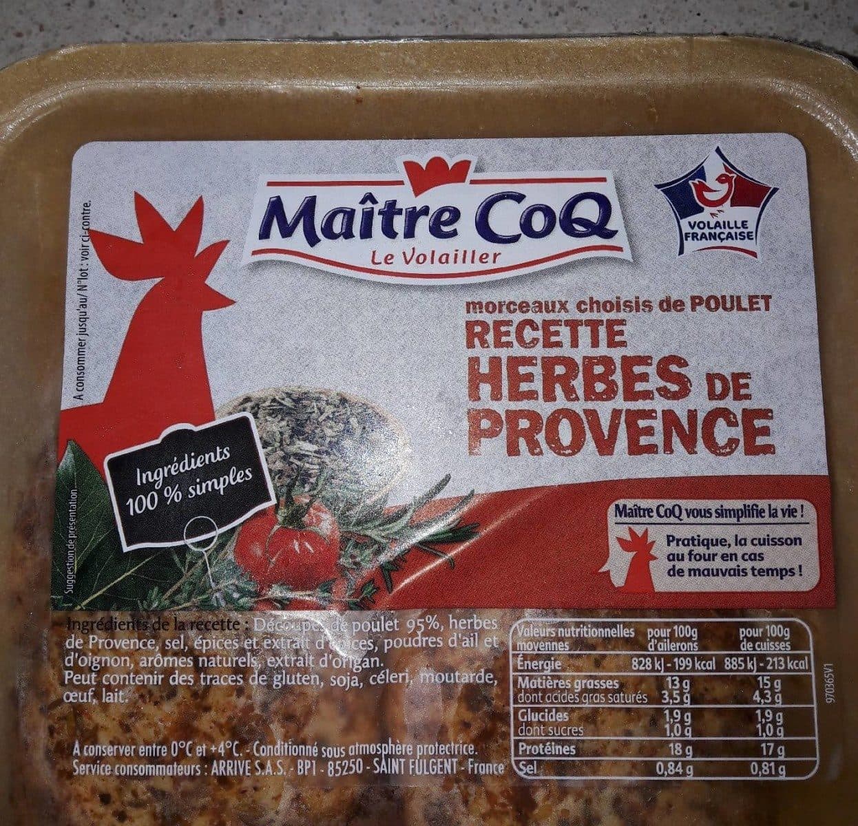 Maître CoQ Morceaux choisis de poulet recette herbes de provence packshot