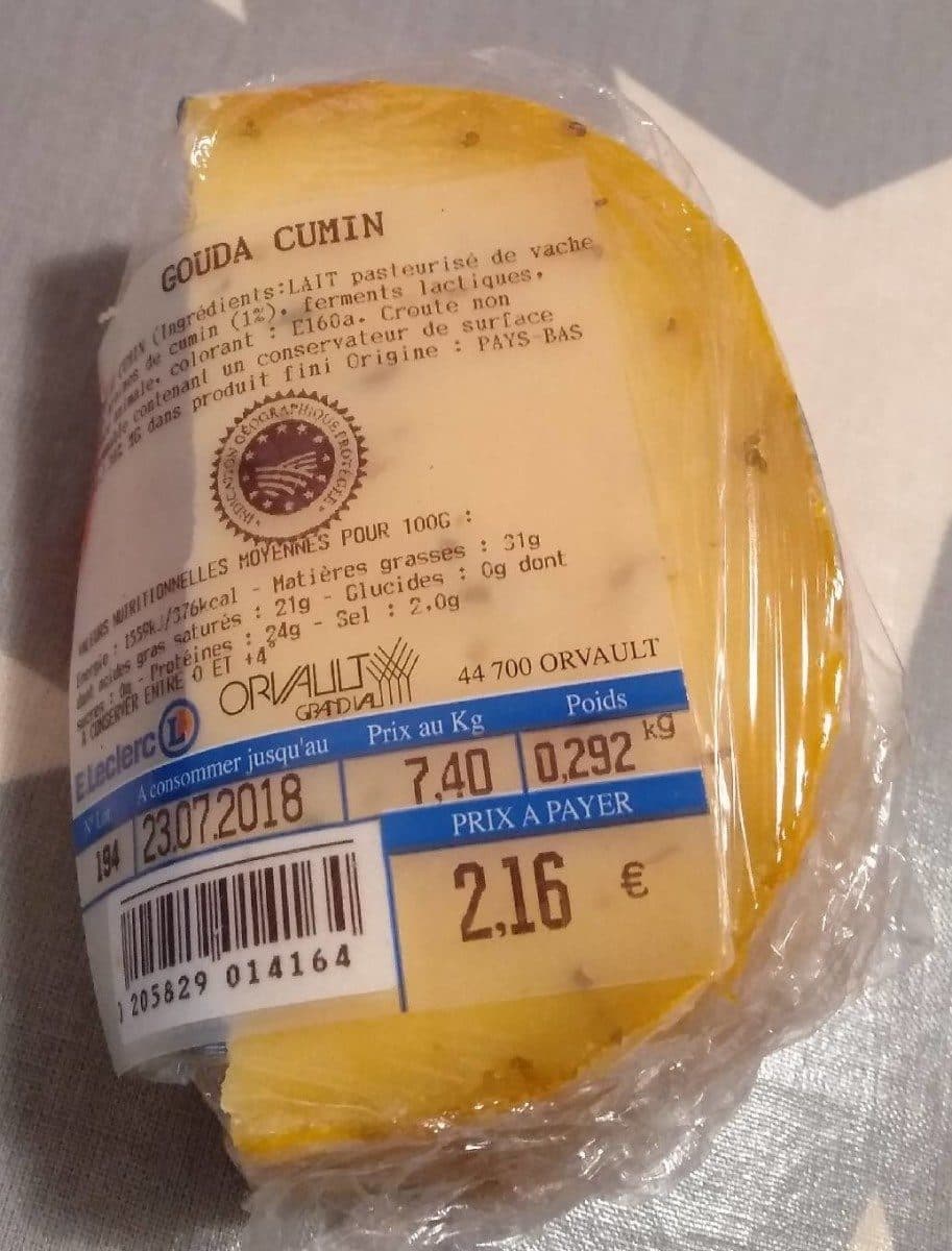 E.Leclerc Gouda cumin packshot
