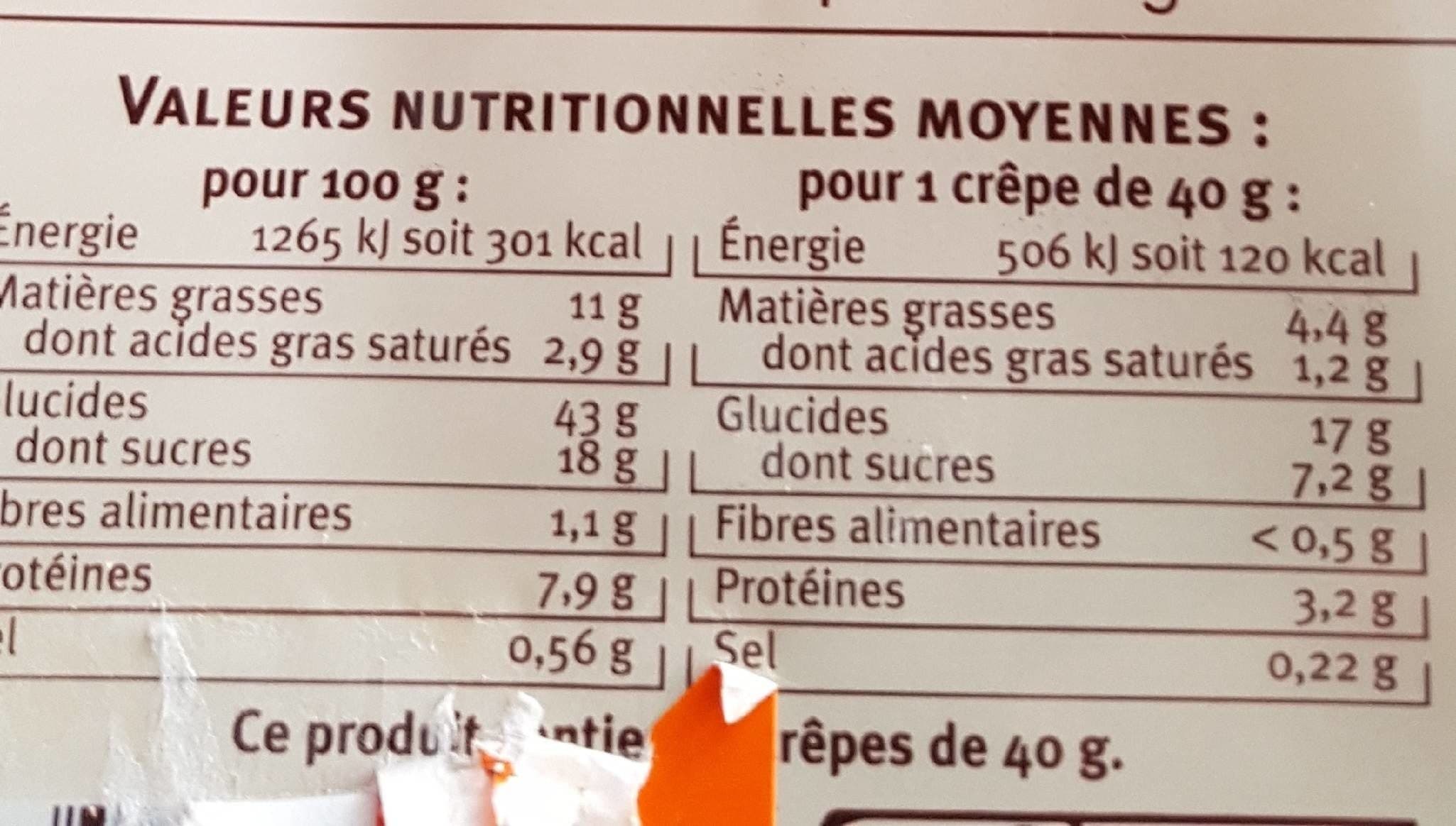 Open Food Facts Crêpes de froment packshot