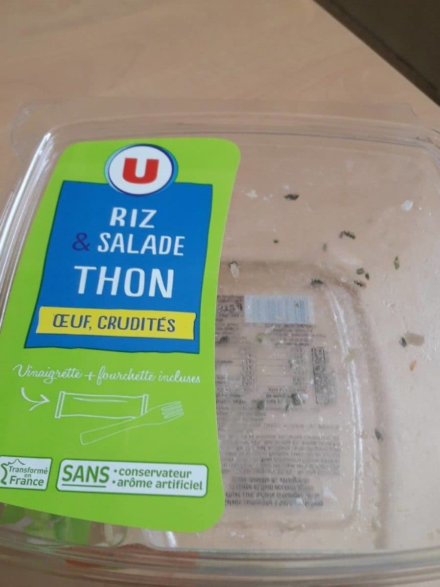 Open Food Facts Riz et salade Thon oeuf, crudités packshot