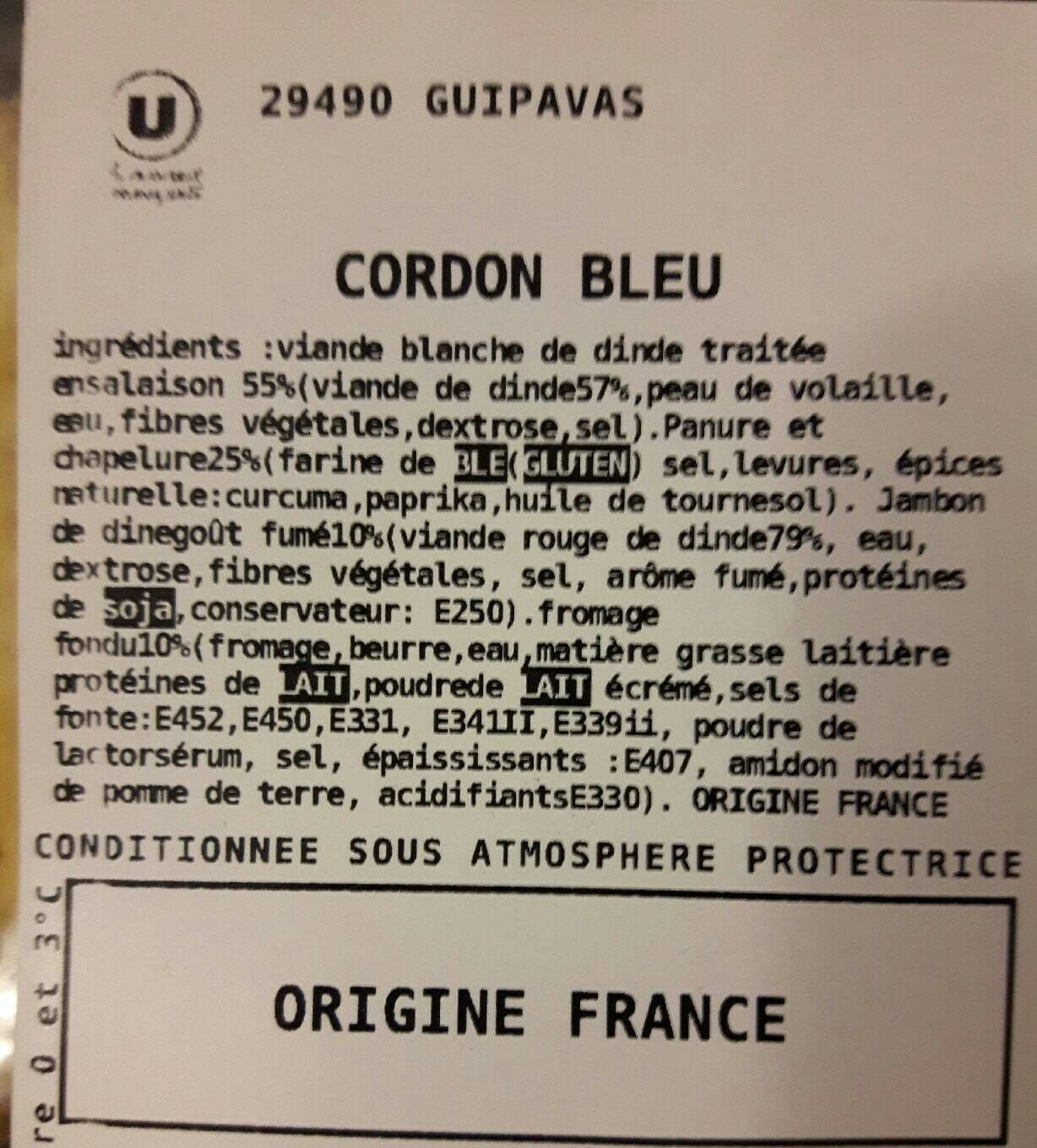 U Cordon bleu packshot