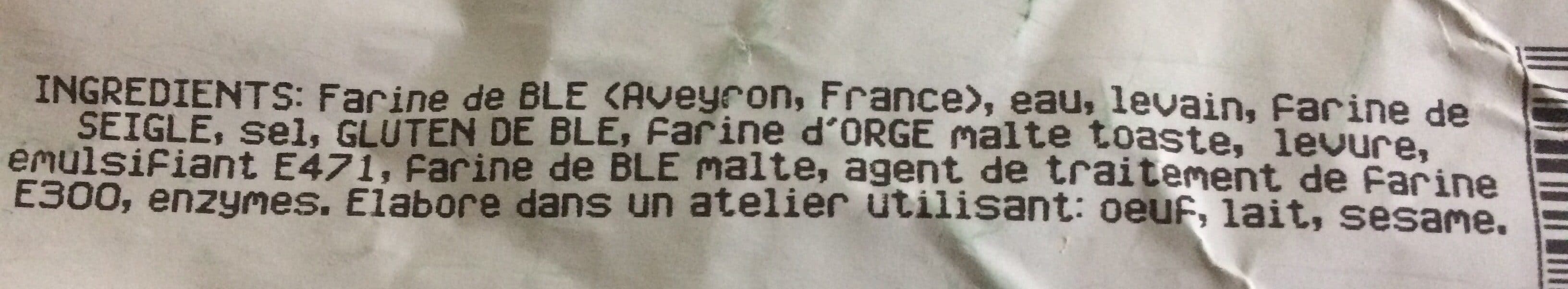 Open Food Facts Pain- pave du larzac packshot