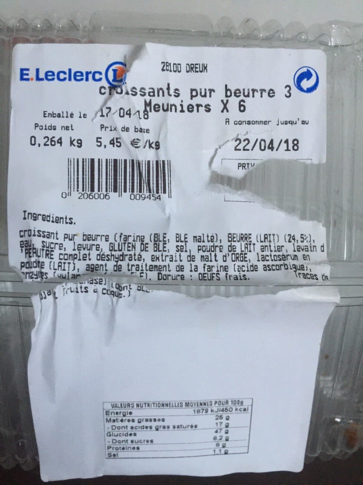 leclerc Croissant pur beurre packshot