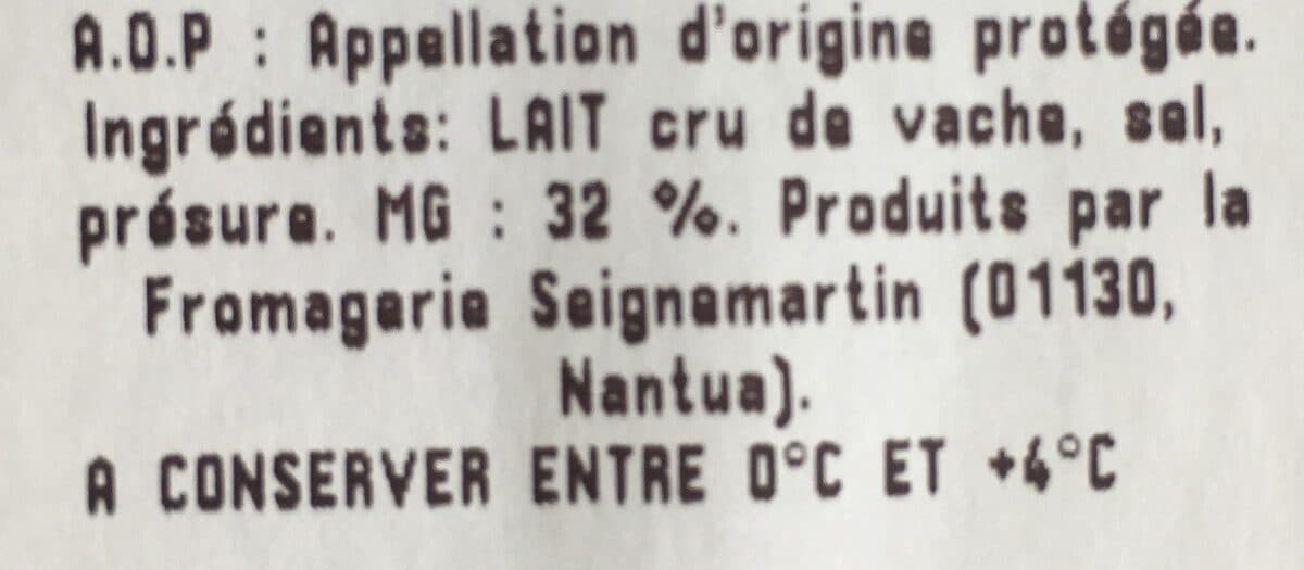 Open Food Facts AOP COMTÉ FLEUR BUGEY packshot