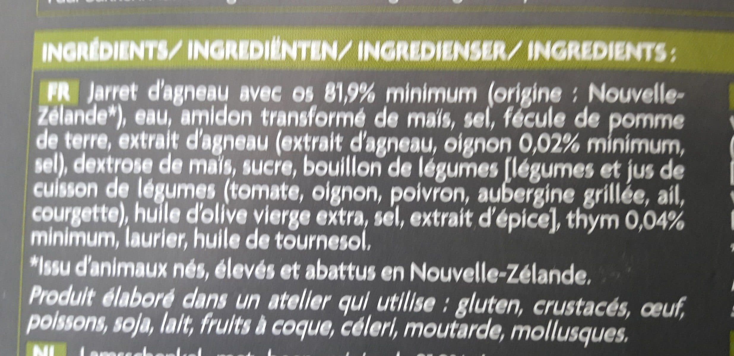 Open Food Facts Souris d'agneau fondante cuite dans son jus au thym packshot