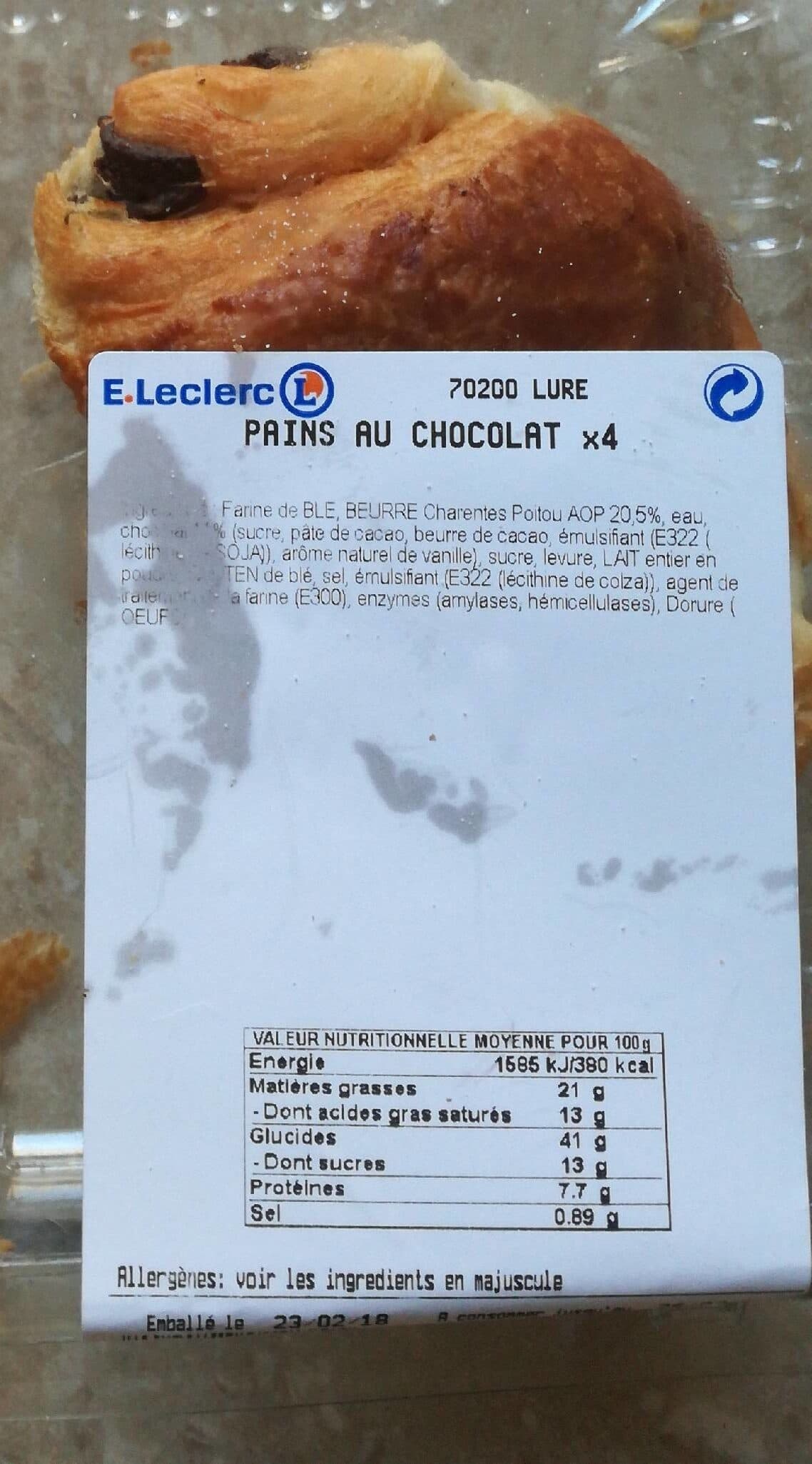 E.Leclerc Pains au chocolat packshot