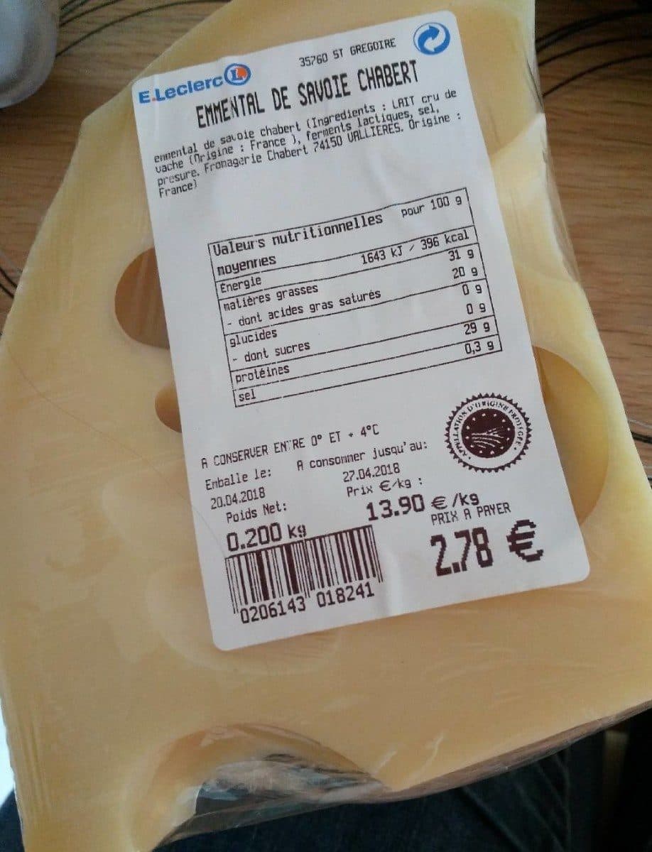 E.Leclerc Emmental de savoie packshot
