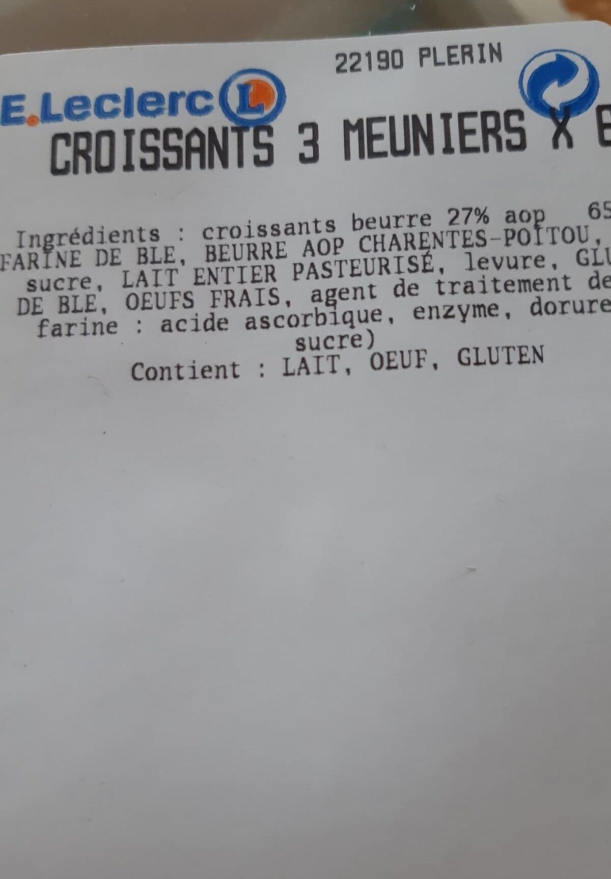 Open Food Facts Croissant packshot