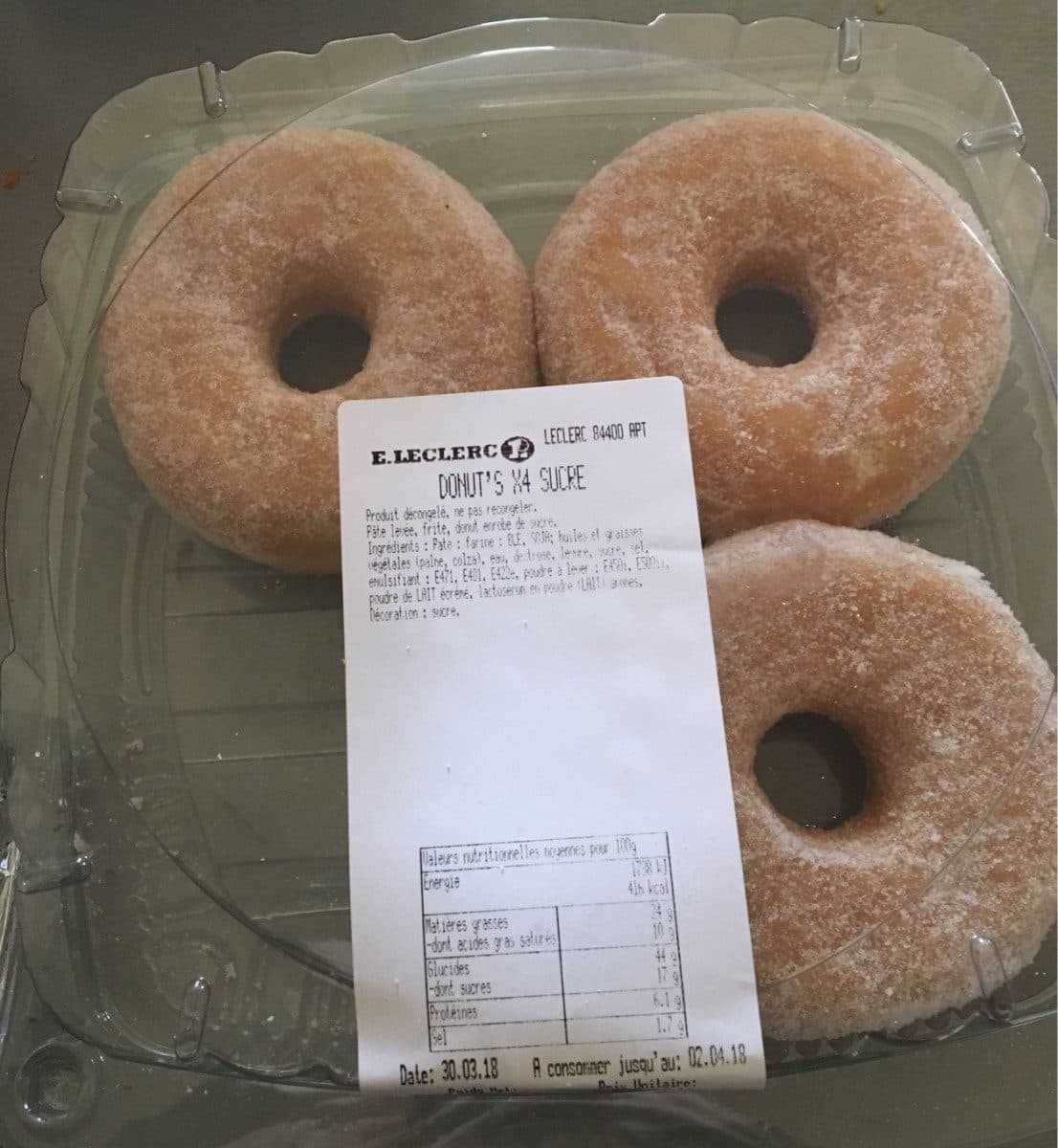 Open Food Facts Donuts nature au sucre packshot