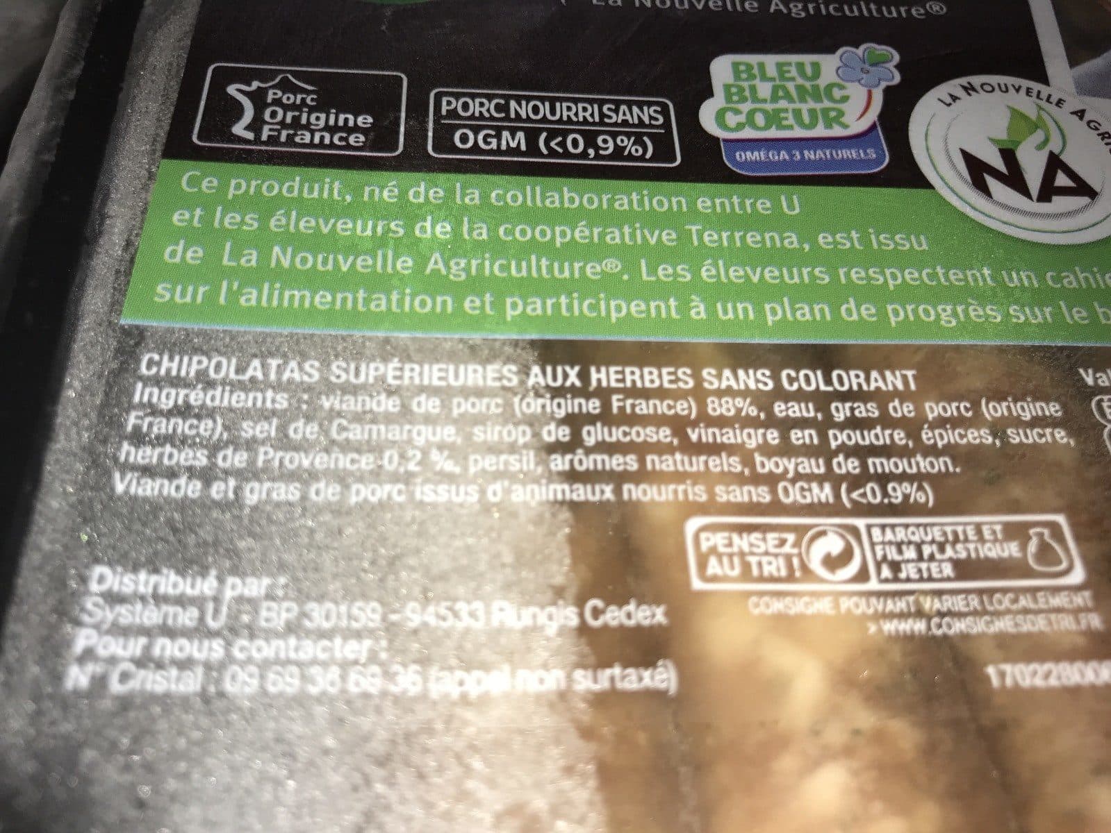 Open Food Facts Chipolatas packshot