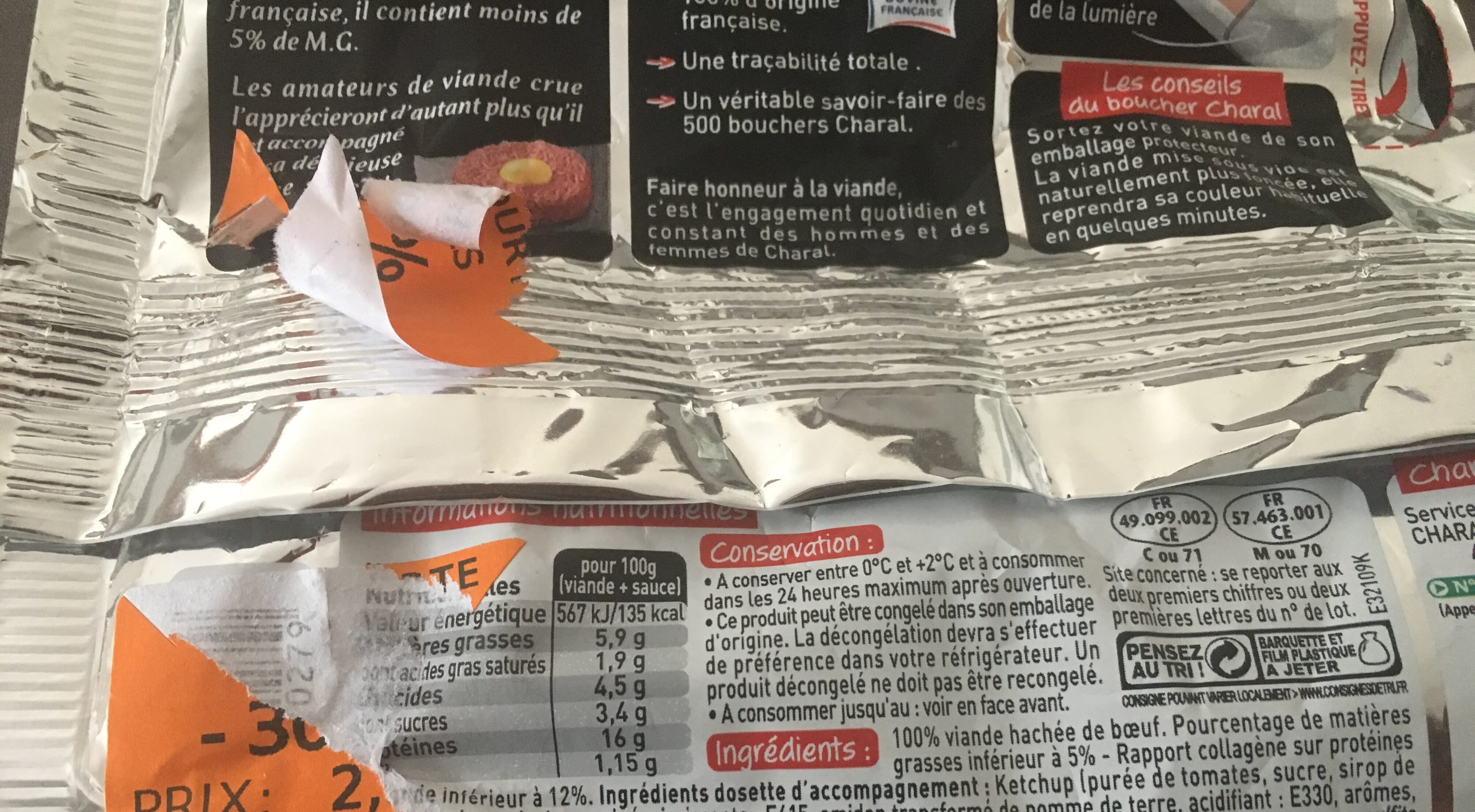 Charal Le tartare packshot