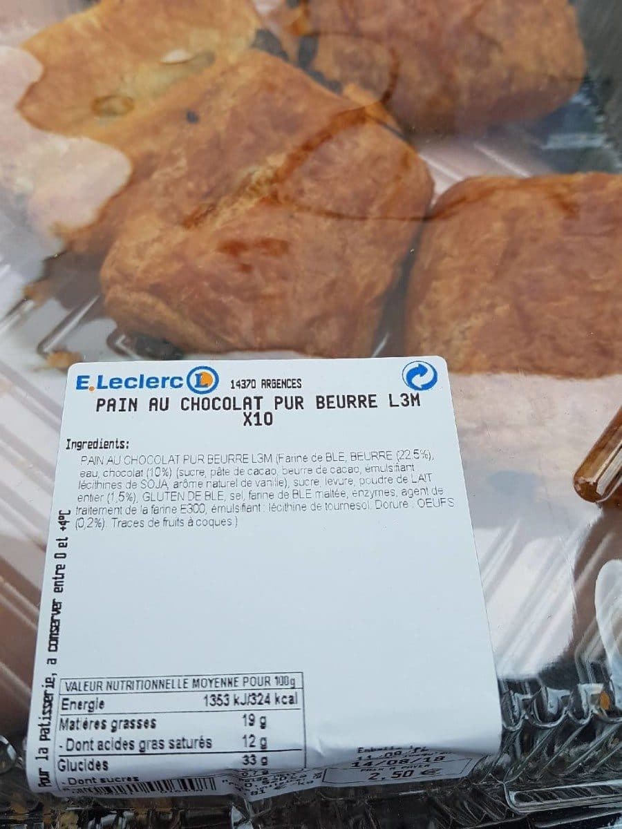 Open Food Facts Pain chocolat pur beurre L3M ×10 packshot