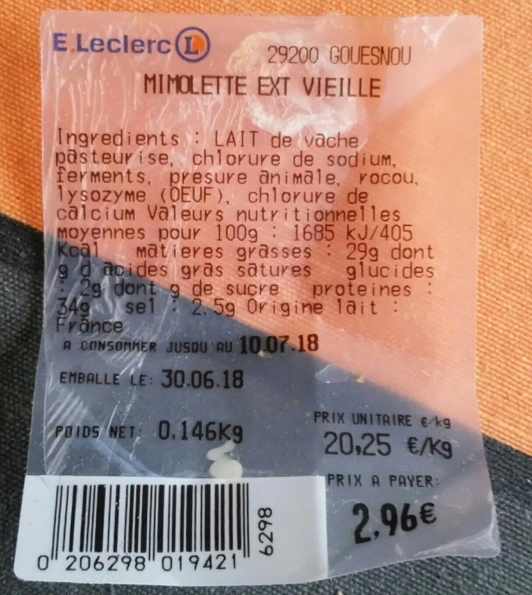 E.Leclerc Mimolette extra vieille packshot