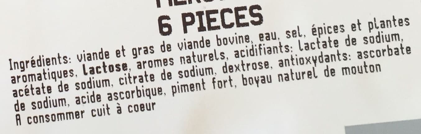 Boucheries André Merguez - 6 pièces packshot