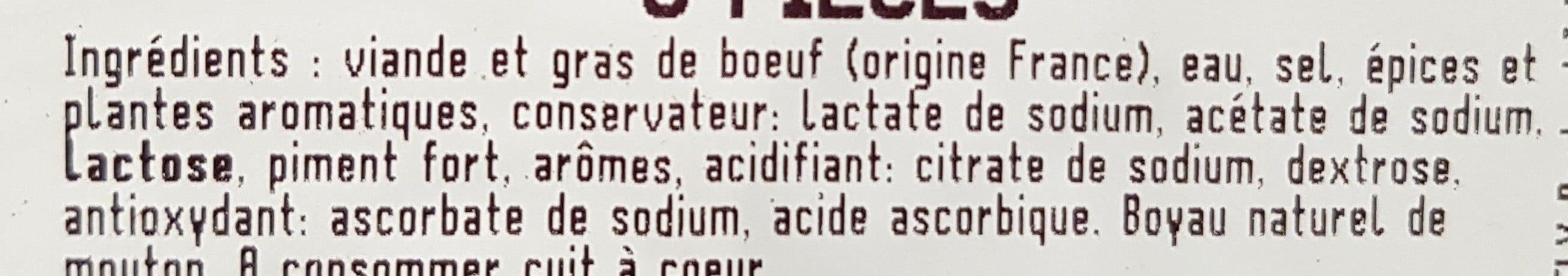 Open Food Facts Merguez 6 pièces packshot