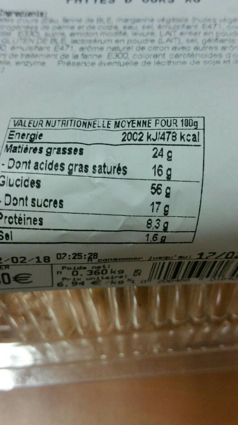 E . Leclerc Pattes d ours x6 packshot