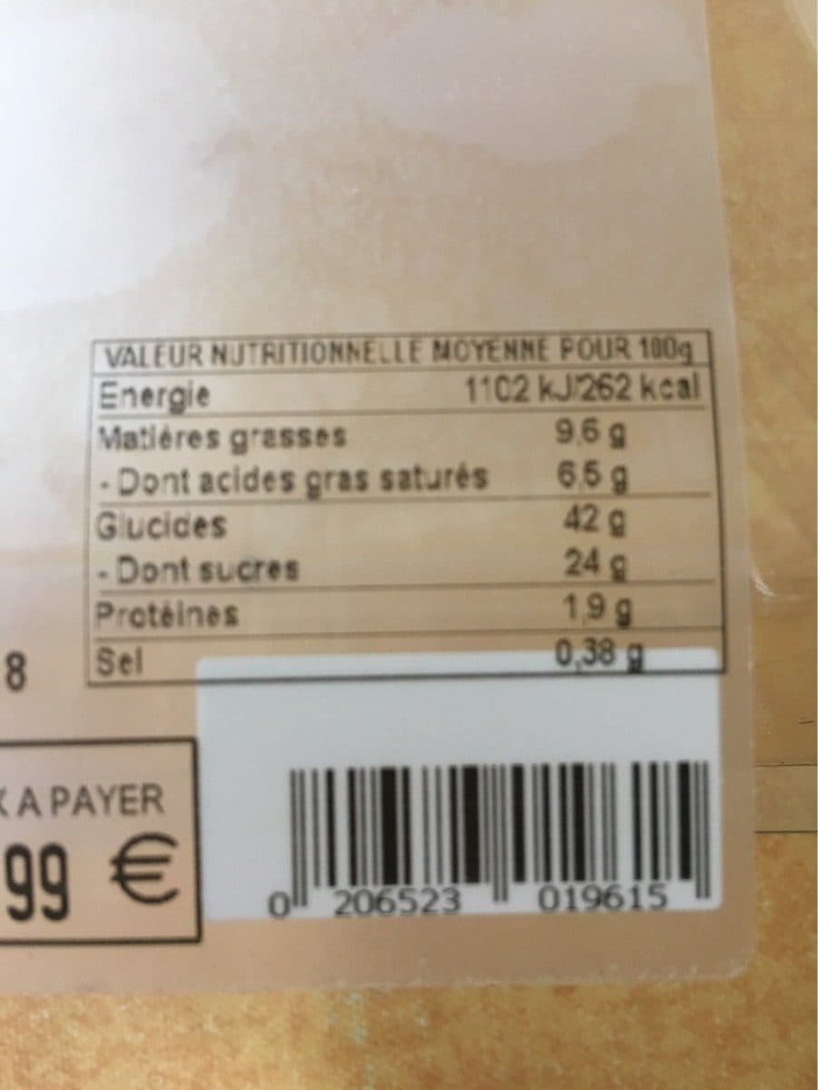 Open Food Facts Tarte aux pommes 6 pers packshot