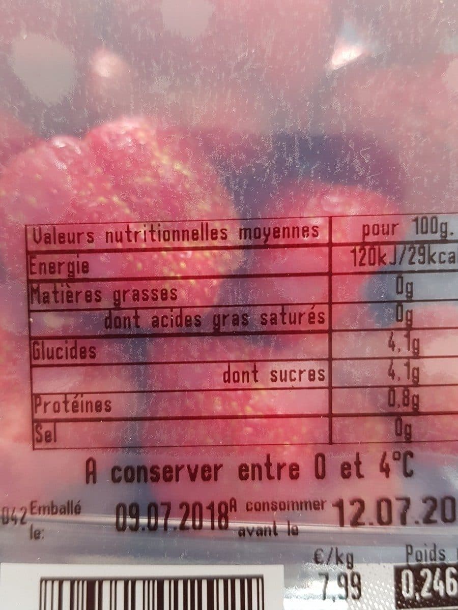 Open Food Facts Barquette de fraise fraiche packshot