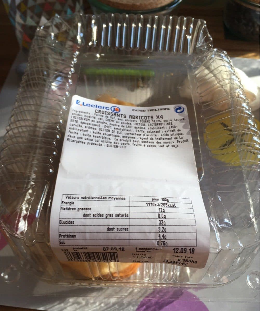 Open Food Facts Croissant Abricot packshot