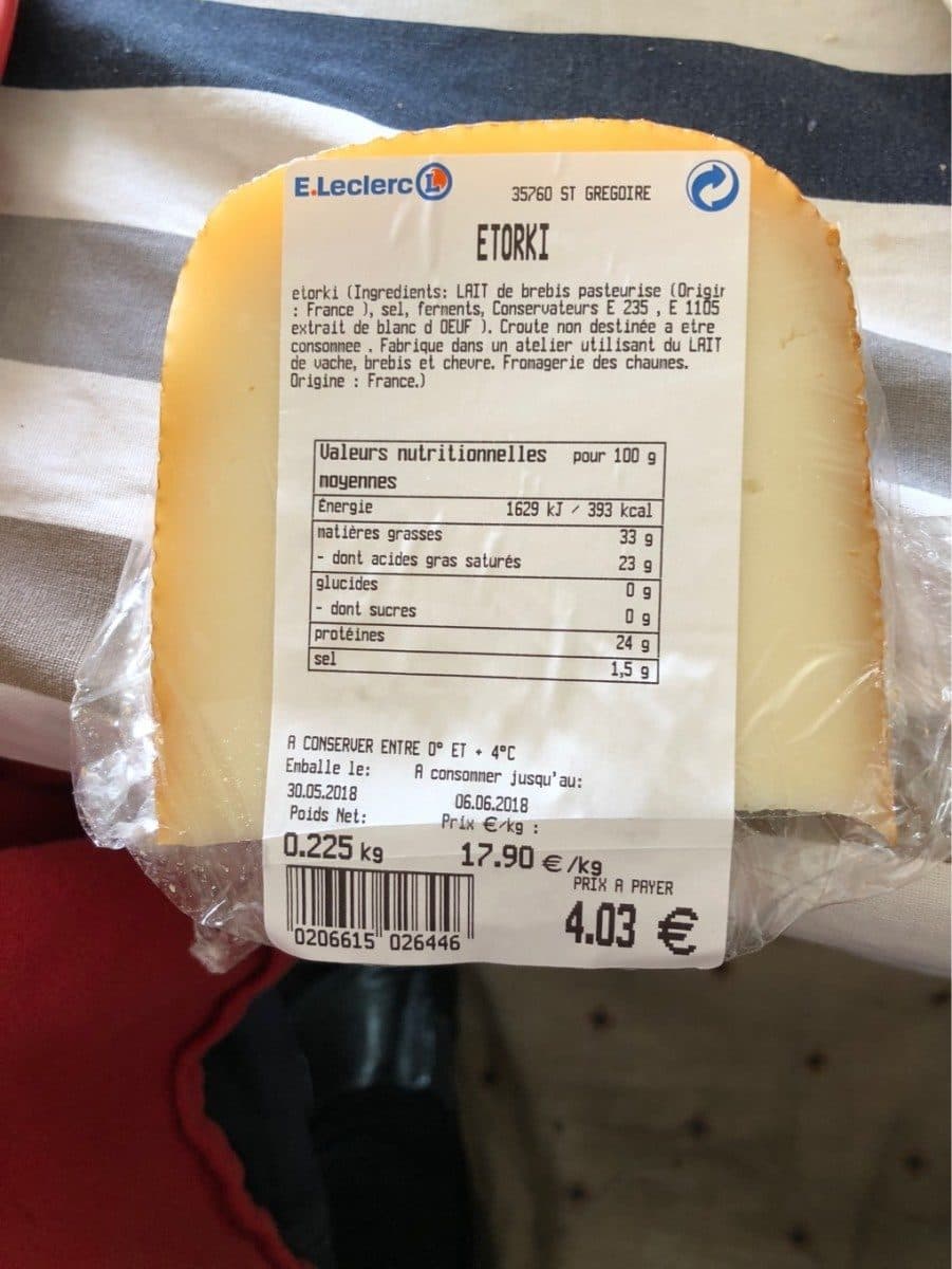 E.Leclerc Etorki packshot