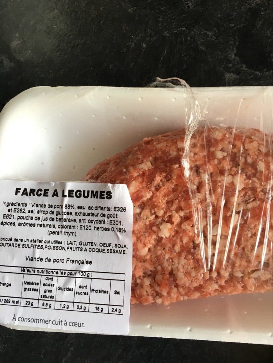 Open Food Facts Farce a legume packshot
