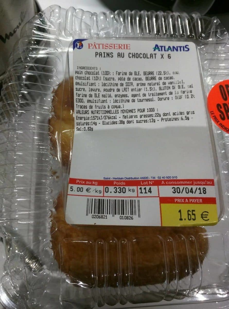 Open Food Facts Pains au chocolat packshot
