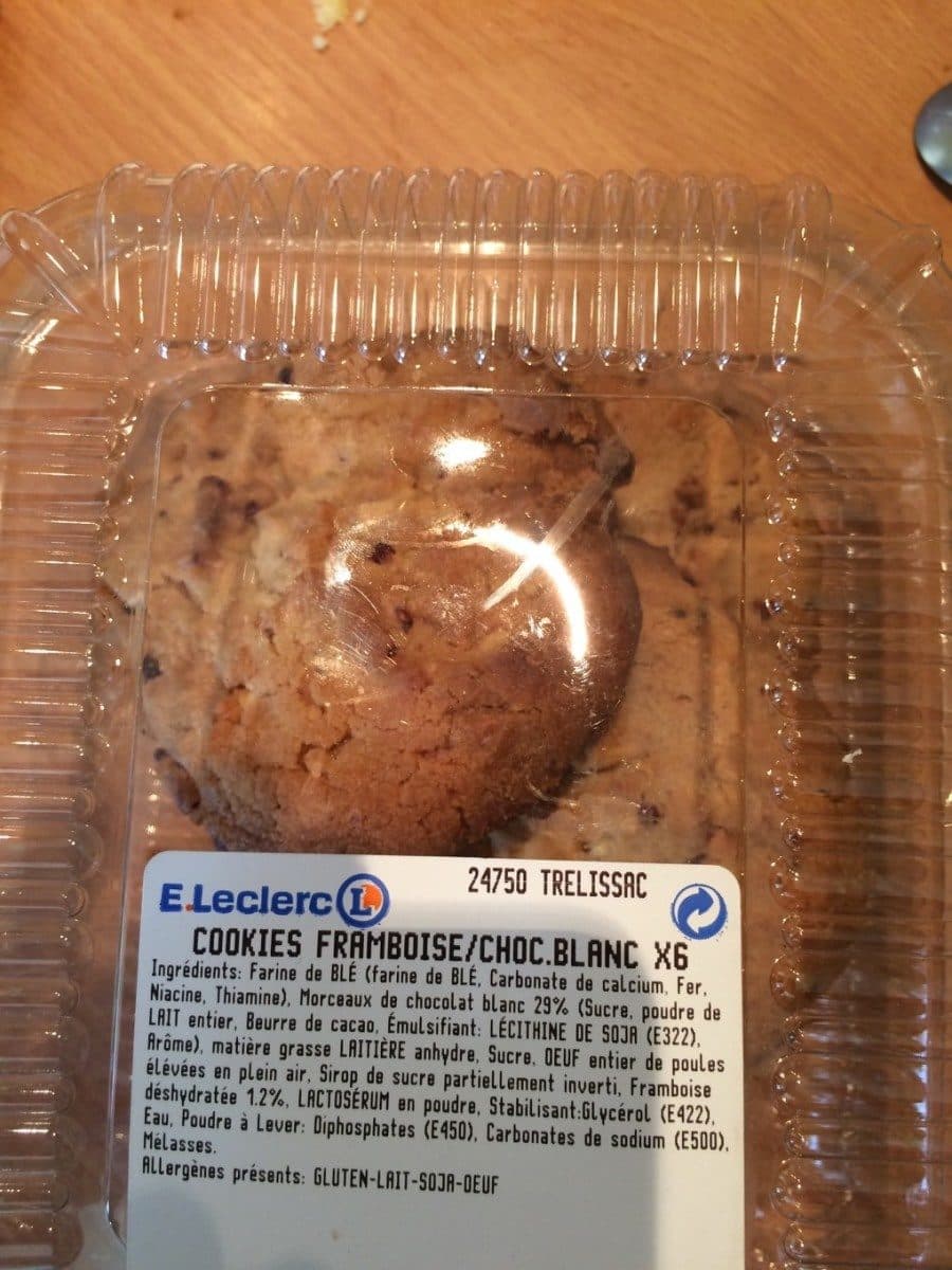 E.Leclerc Cookies framboise choc blanc packshot